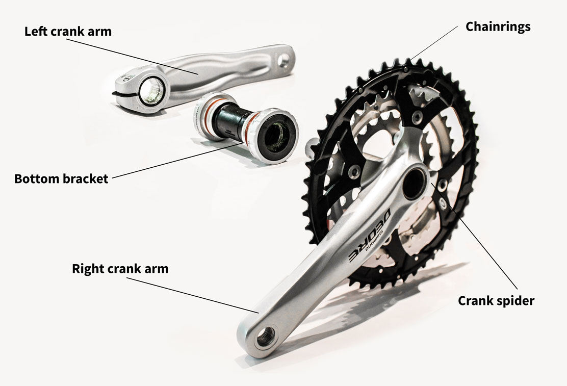 bike chainset exploded