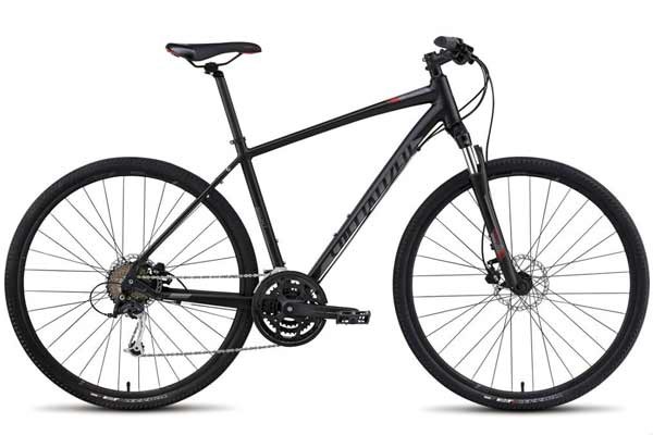 hybrid bicycle with front suspension