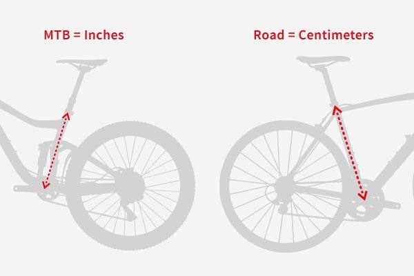 Mountain bike and road bike sizing