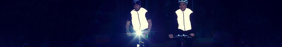 Cyclist wearing Proviz gilet