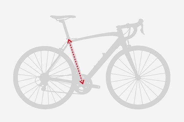 Road bikes are measured using seat tube length