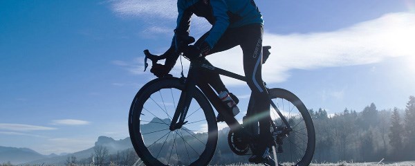 road cyclist acending