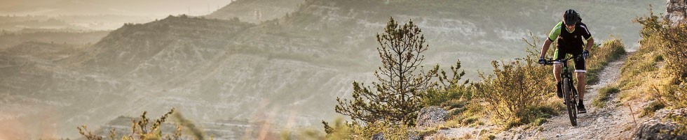 mountain bike rider in the hills