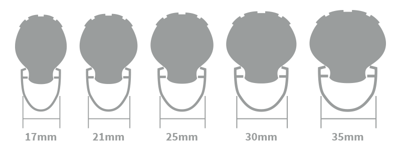 Mountain bike rims are available in a range of widths, narrow rims are lighter, wider rims are stronger and offer better handling