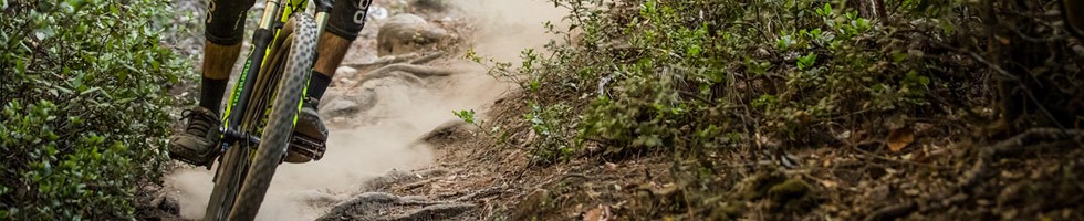 Mountain bike with chunky tyre