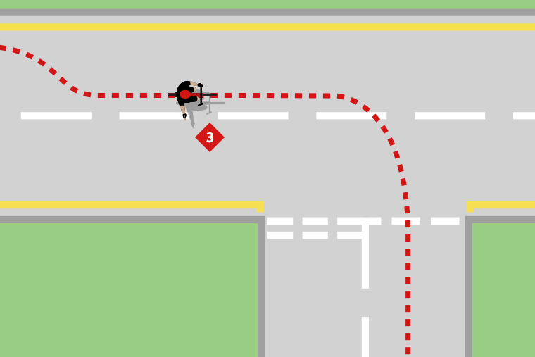 Turning Right From A Main Road Onto A Side Road