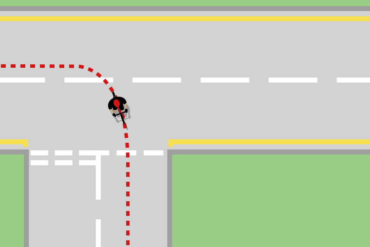 Turning Right From A Main Road Onto A Side Road