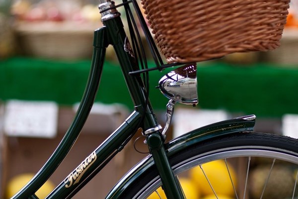 basket, mudguard and light on Pashley bike