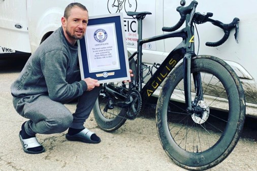 Shane Williams after his successful Guinness World Record attempt