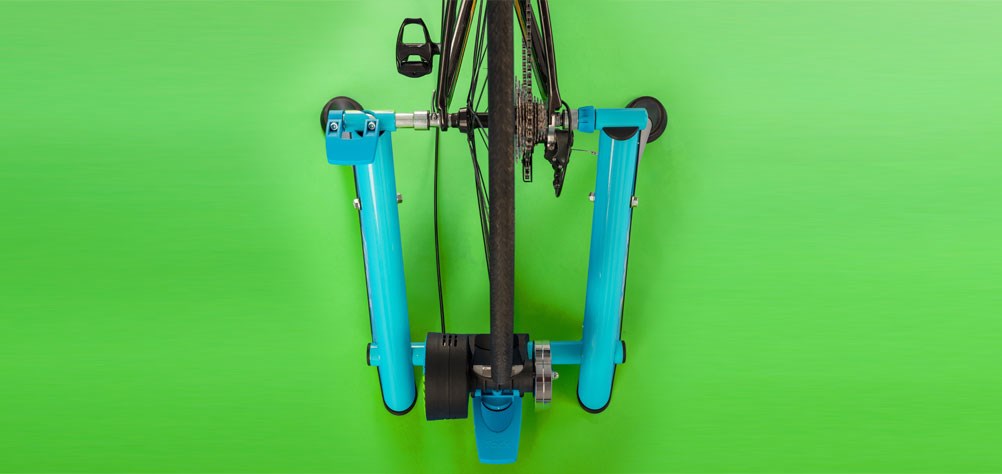 Top down view of turbo trainer