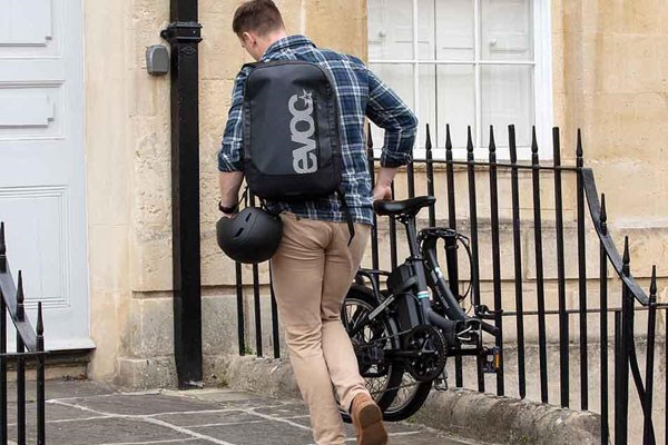 Carrying an electric folding bike