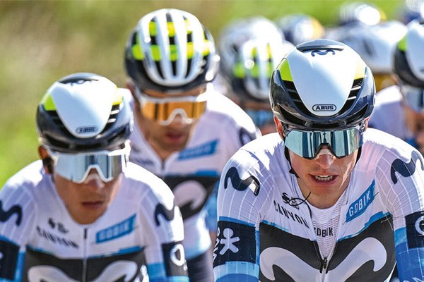 Movistar team riding