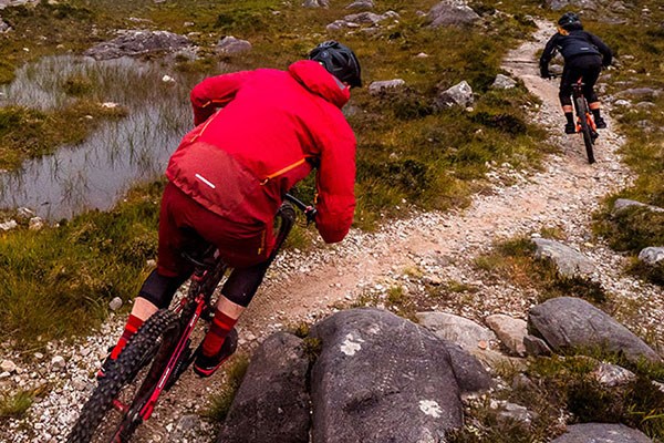 mountain bikers wearing MT500 spray shorts