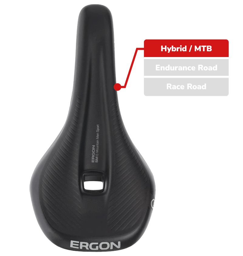 Men's saddle width options
