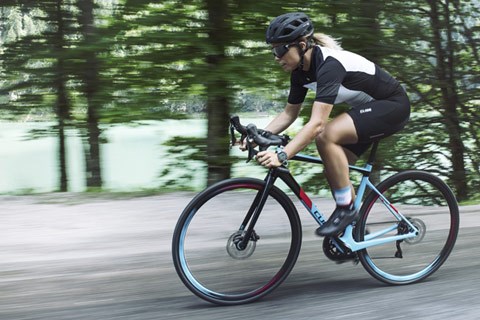 Female road cyclist