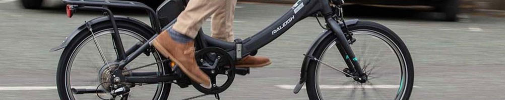 Riding an electric folding bike