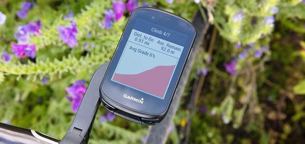 Garmin Edge climbing display