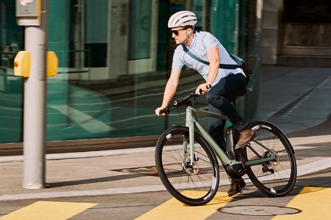 electric bike rider