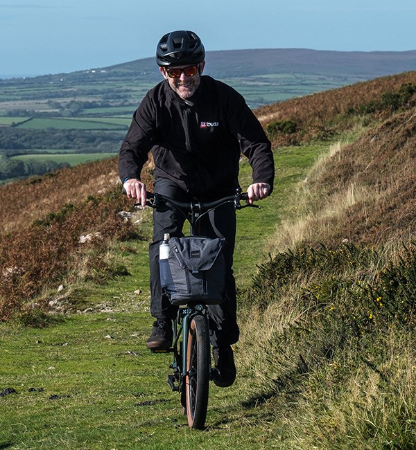 Riding the Brompton Electric G line on a sunny day in Wales