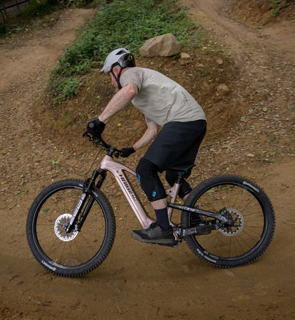 Haibike AllMtn CF 11 with Pinion MGU ridden in the woods