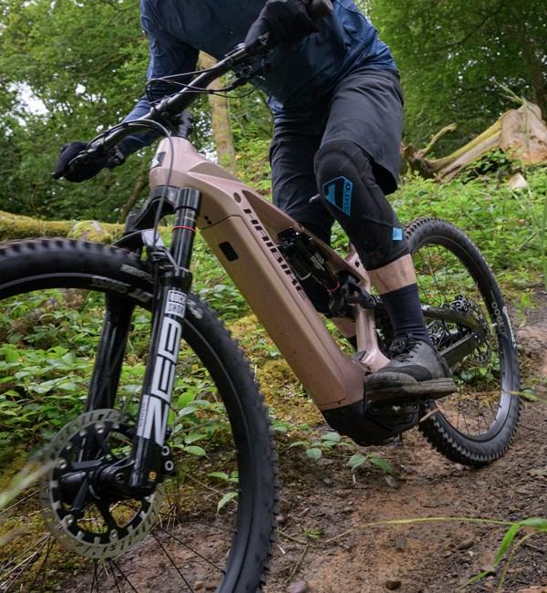 Haibike AllMtn CF 11 with Pinion MGU ridden in the woods