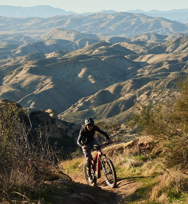 riding the turbo levo in the hills