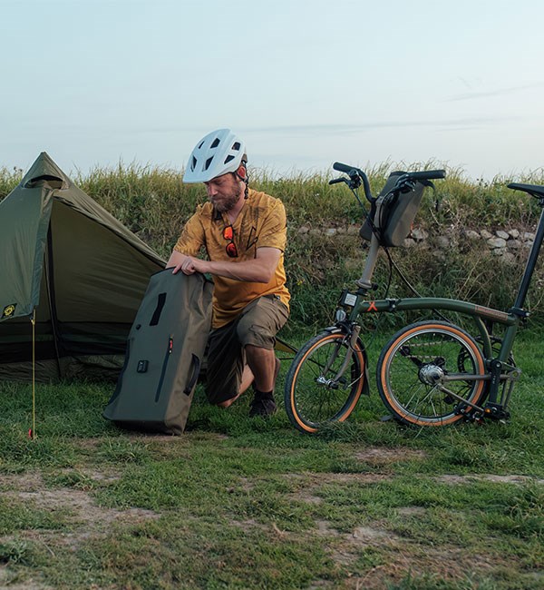 Bikepacking on a Brompton x Bear Grylls folding bike