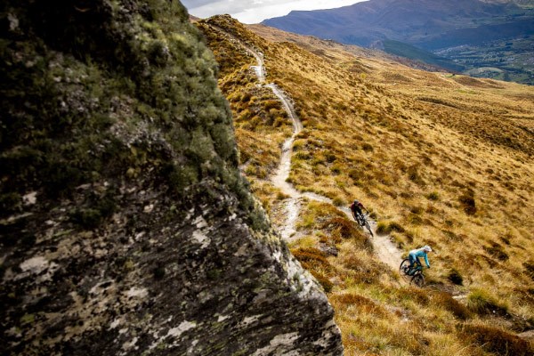 Mountain biker on trail