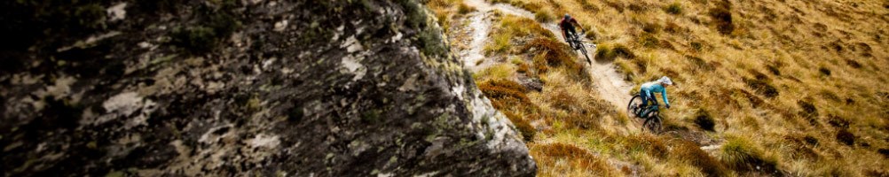 Mountain biker on trail