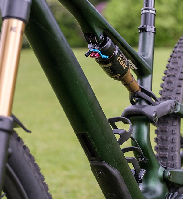 Specialized Stumpjumper Pro detail showing the Fox Genie shock