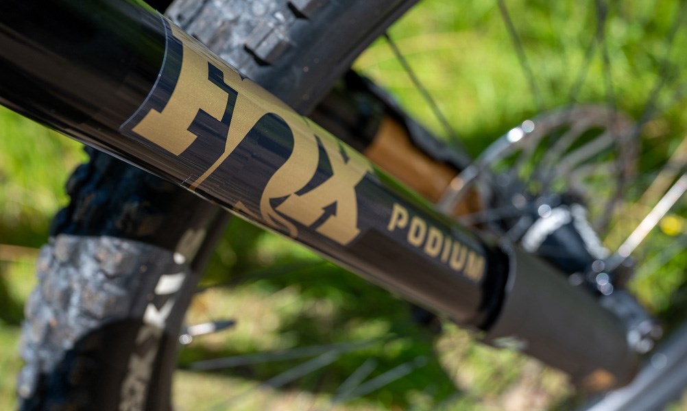 Fox Podium Fork detail upper stanchions