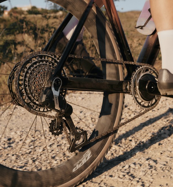 SRAM Red XPLR 13-speed drivetrain ridden on dry gravel