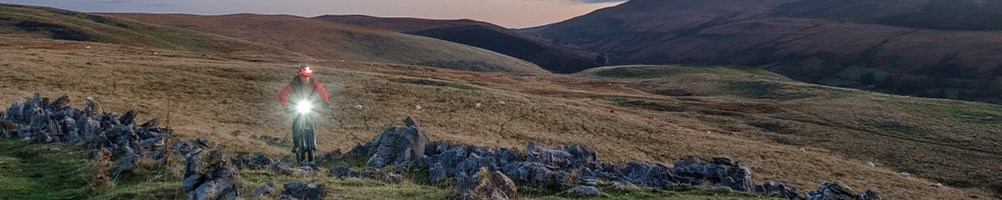 MTB night riding in the mountains