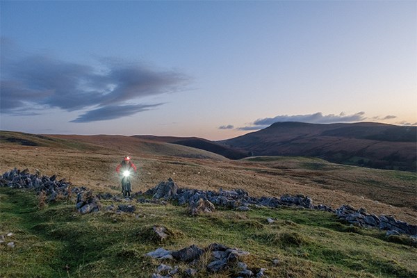 MTB night riding in the mountains