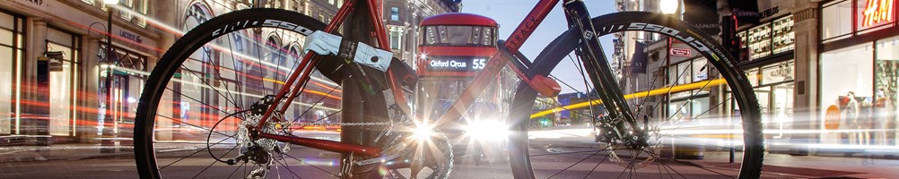 bike locked up in London