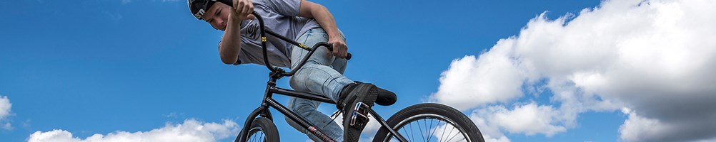 BMX rider mid-air