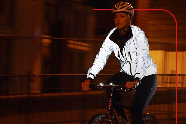 Cyclist wearing Proviz clothing