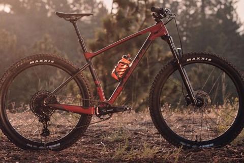 Side profile of mountain bike