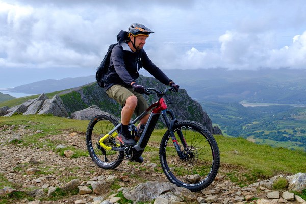 Chris Smith Riding a Haibike NDuro on Cardyr Idris