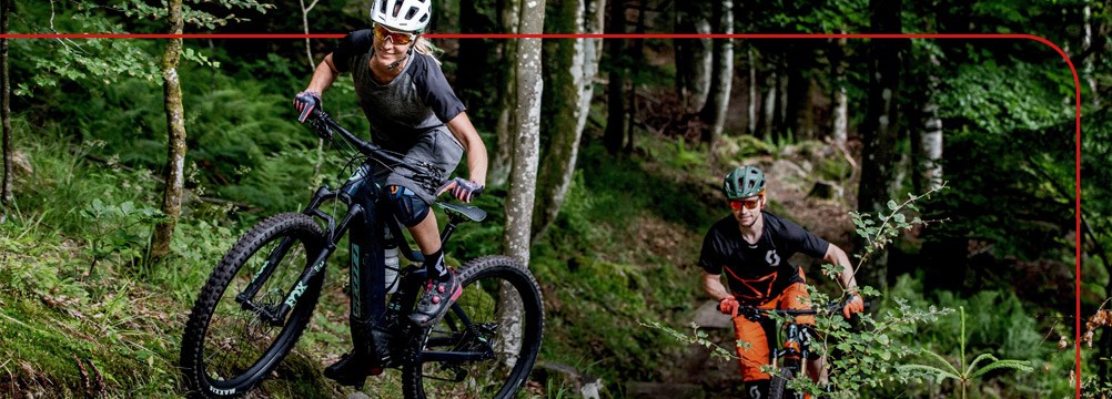 Mountain bikers on E-bikes