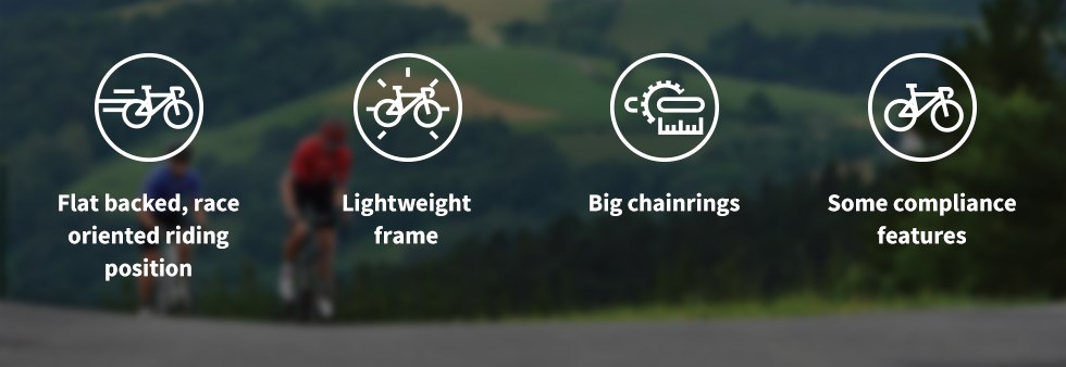 showing the key features of an endurance road bike
