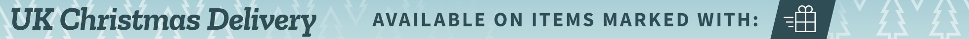 UK Christmas delivery available on all items marked with the gift icon