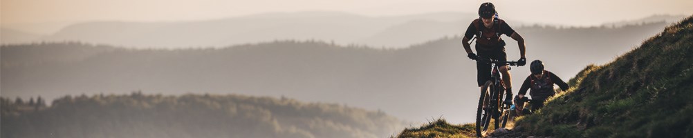 E bike riders in the mountains