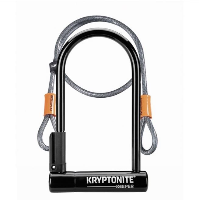 Kryptonite Keeper 12 Standard with 4ft Flex Cable - Sold Secure Silver product image