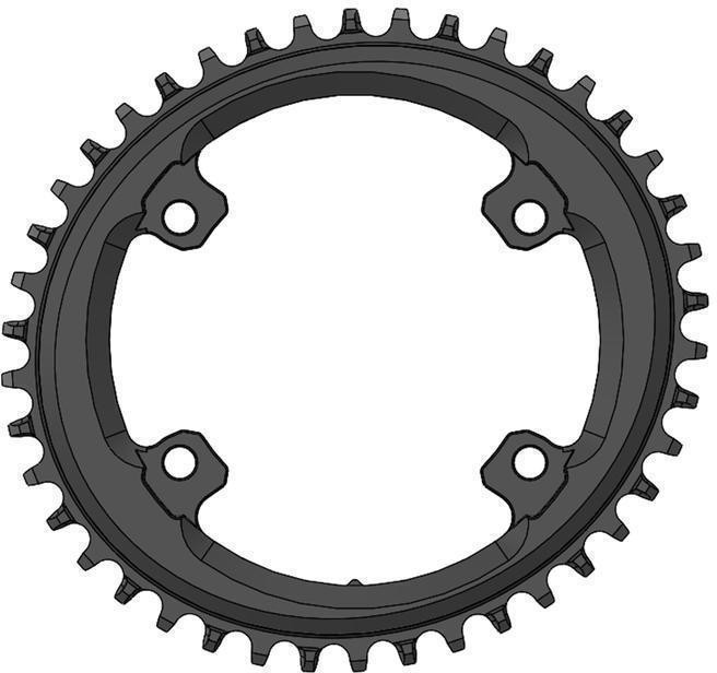 Elliptical 110 BCD 4 Bolt Chainring for Shimano GRX image 0