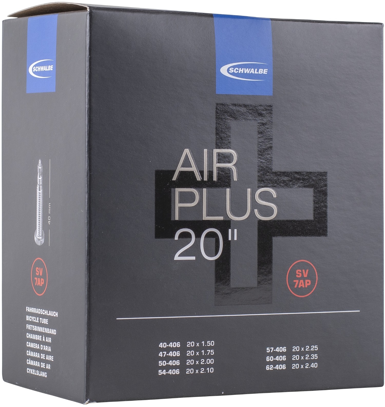 Schwalbe SV7AP Air Plus 20" Inner Tube Presta Valve product image