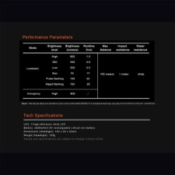CR800 USB Rechargeable T-Shape Anti-Glare Front Light with Remote 800 Lumens image 3