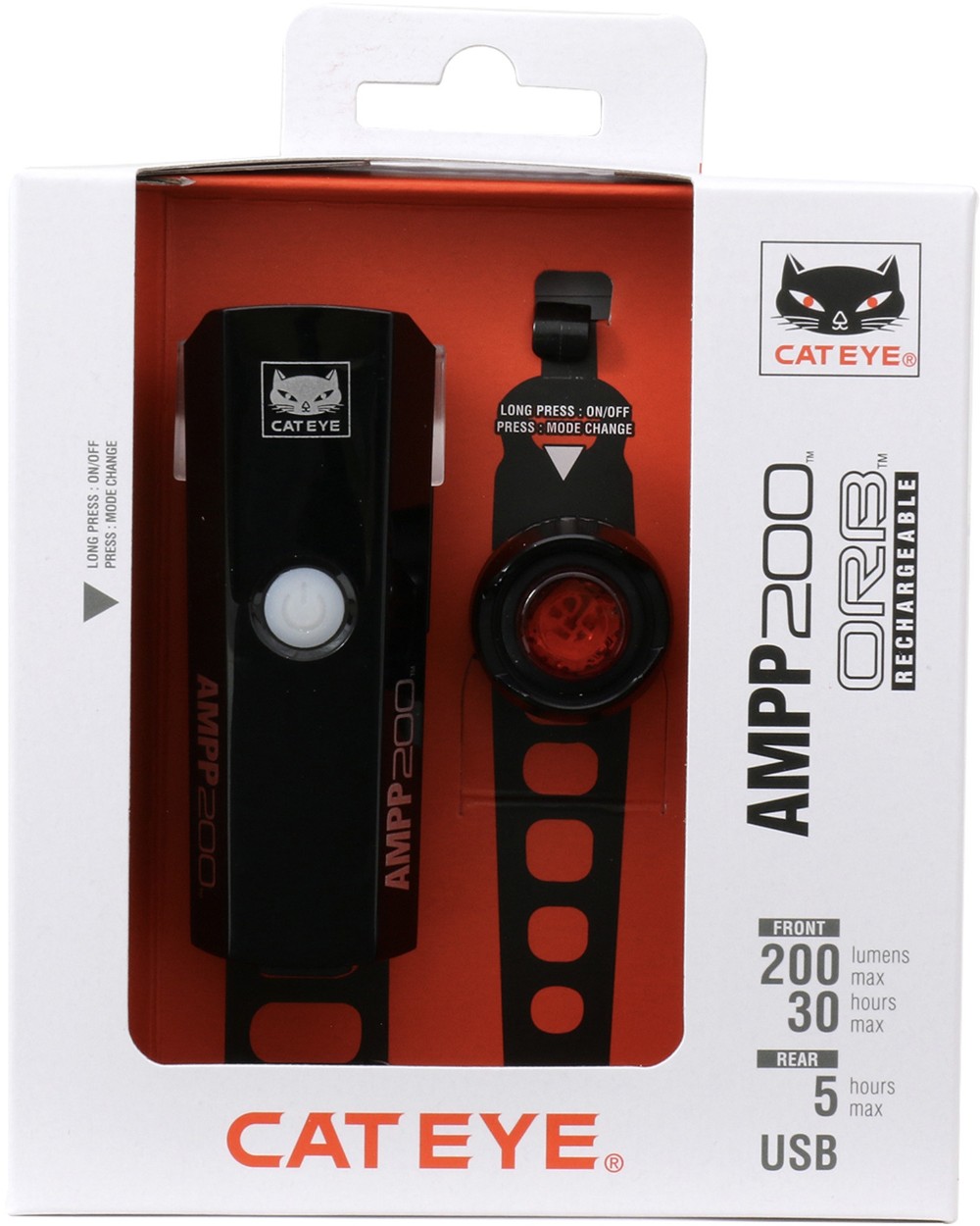 AMPP 200 & ORB Rechargeable Bike Light Set image 2