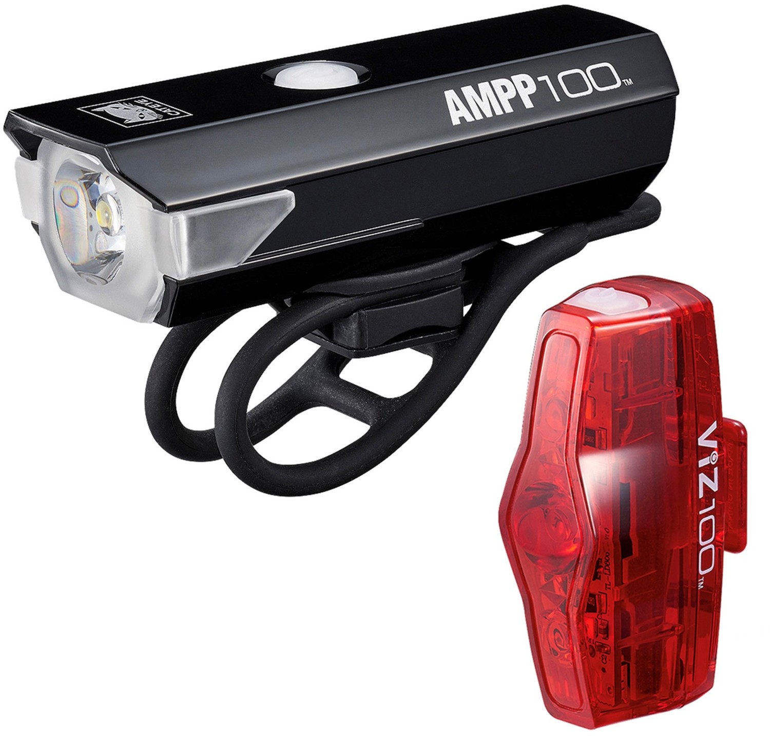 Cateye AMPP 100 & ViZ 100 Bike Light Set product image