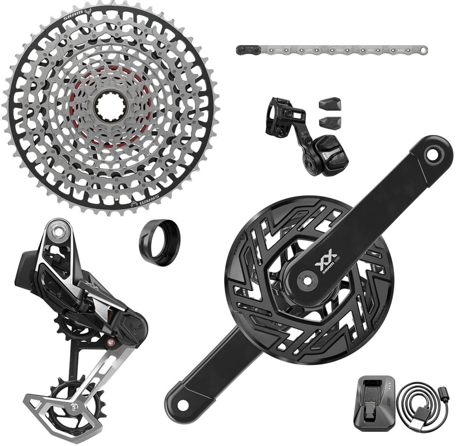 SRAM XX T-Type Eagle E-MTB 104BCD Transmission AXS Groupset - Cranks Not Included product image